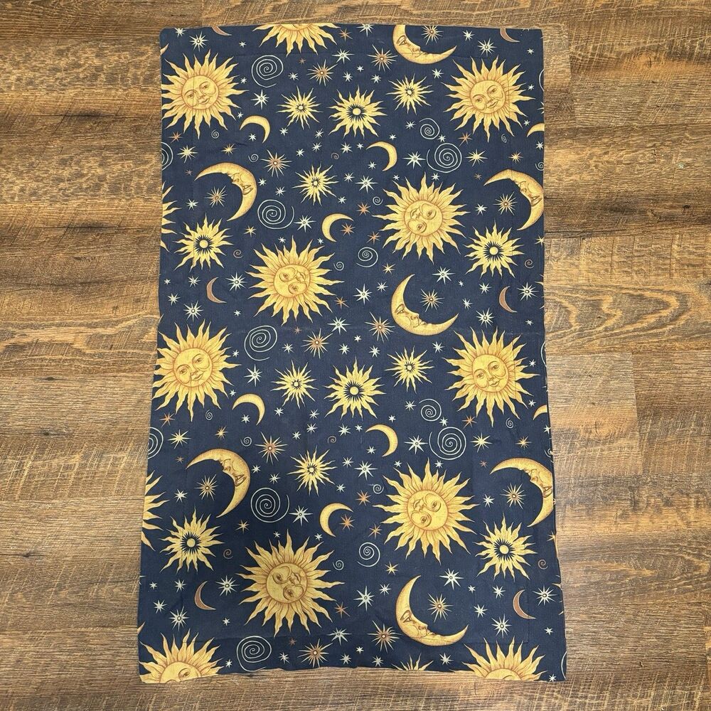Vintage 90s Celestial Sun Moon And Stars Pillowcase Sham Large